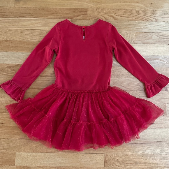 Counting Daisies Girls Size 6 Red Christmas Dress Reindeer - Picture 10 of 11